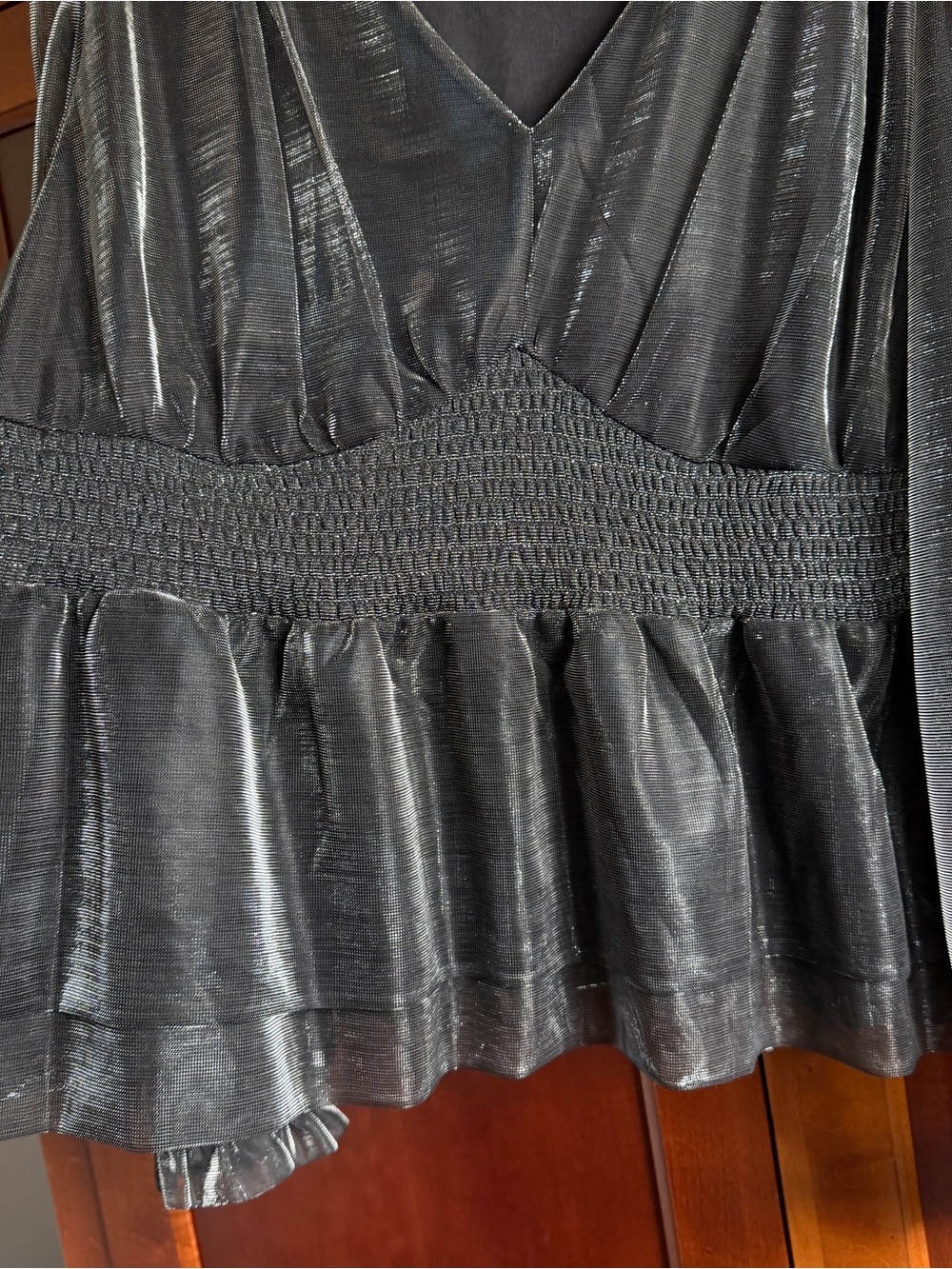 DR2 Silver Blouse Long Sleeve Top XL Whimsigoth - Picture 6 of 15
